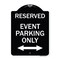 Signmission Event Parking W/ Bidirectional Arrow Heavy-Gauge Aluminum Sign, 24" x 18", BW-1824-24073 A-DES-BW-1824-24073 - alternate 1